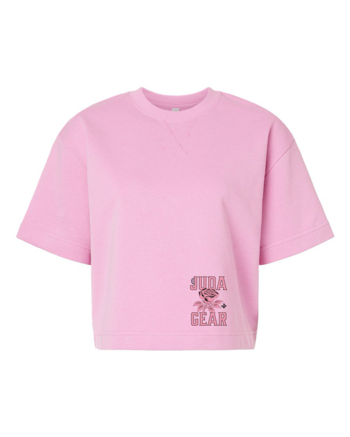 Juda Gear Pink Rose Boxy Crop Top